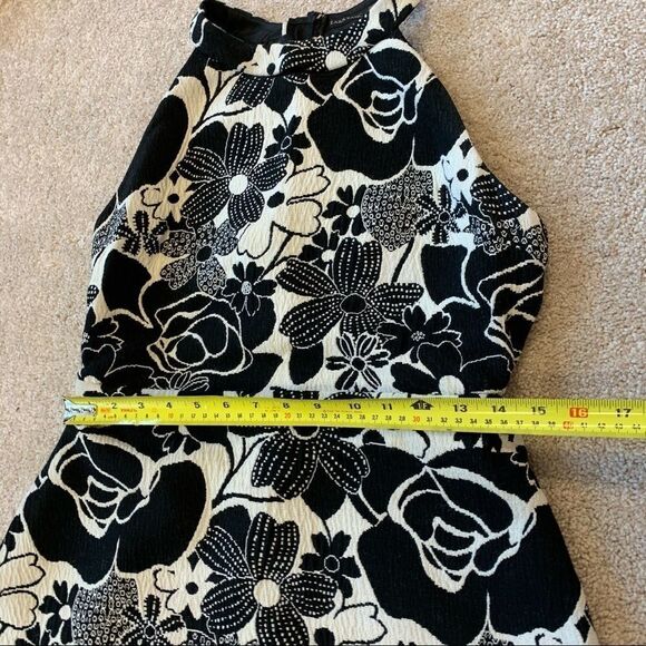 Zara black white floral halter top dress - Picture 7 of 8